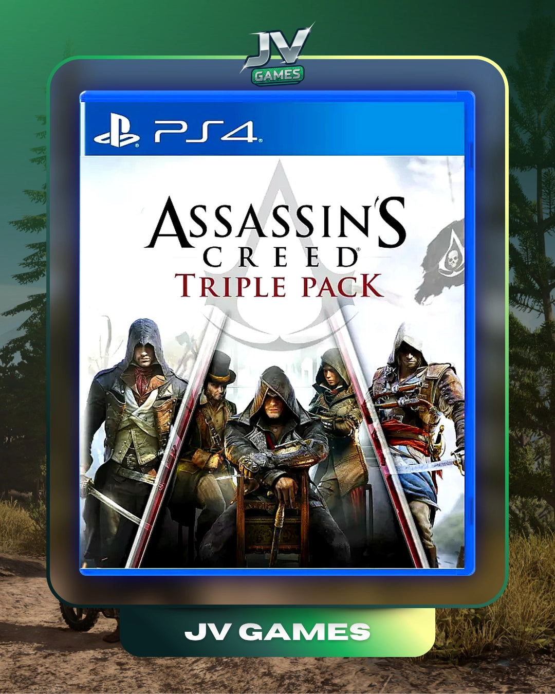 ASSASSIN'S CREED TRIPLE PACK: BLACK FLAG, UNITY, SYNDICATE PARA PS4