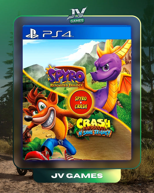 PACOTE DE JOGO SPYRO + CRASH REMASTERED PARA PS4