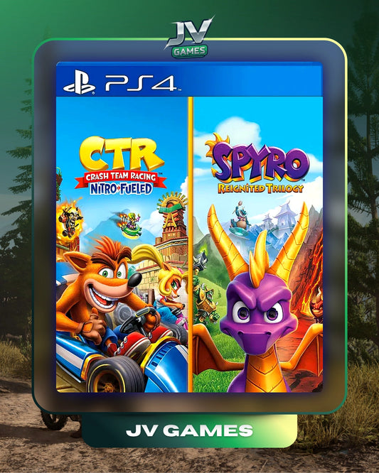 PACOTE DE JOGOS - CRASH TEAM RACING NITRO-FUELED + SPYRO PARA PS4